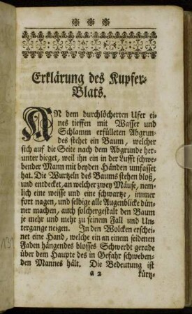 Erklärung des Kupfer-Blats.
