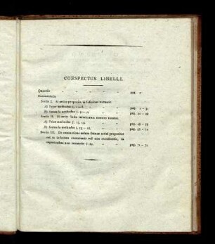 Conspectus Libelli.