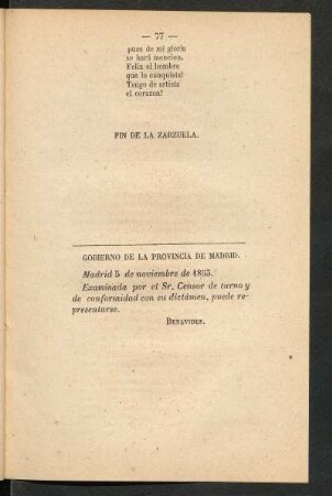 [Aviso del censor de teatros]