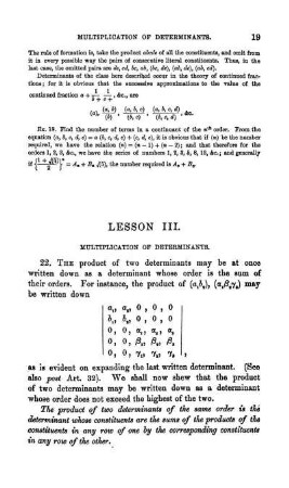 Lesson III. Multiplication of determinants.