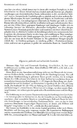 Rezensionen und Hinweise : Allgemeine, politische und militärische Geschichte