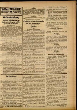 Zweite Ausgabe vom Samstag, den 05. Januar 1918.