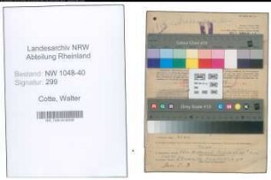 Entnazifizierung Walter Cotte , geb. 17.06.1899 (Angestellter)