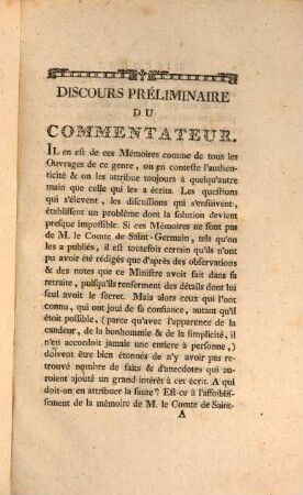 Commentaires des Mémoires de M. le Comte de Saint-Germain