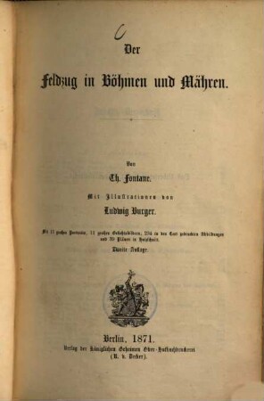 Der deutsche Krieg von 1866. 1, Der Feldzug in Böhmen und Mähren