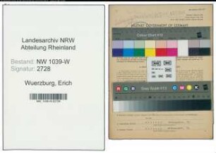 Entnazifizierung Erich Wuerzburg , geb. 06.06.1894 (Gaertner)