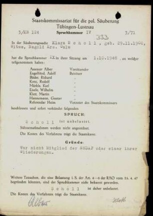Scholl, Klara