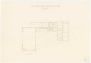 Atelier Bernhard Graf von Plettenberg, Berlin-Dahlem: Grundriss Erdgeschoss 1:100