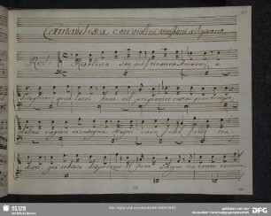 Cantata Sesta con violini unissoni a Soprano