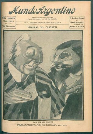 Vísperas del carnaval [Caricatura]