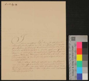 Brief von Johann Wolfgang von Goethe an Georg Heinrich Ludwig Nicolovius vom 7.4.1819