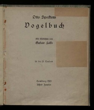 Otto Speckters Vogelbuch