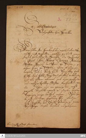 Brief von Heinrich XXIV. Reuß-Köstritz an August Hermann Francke.