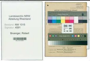 Entnazifizierung Robert Bruenger , geb. 04.11.1902 (Metzgermeister)