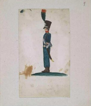 Emmerie Moreau de Bourgogne, französischer Chasseur-Korporal des 16. leichten Infanterie-Regiments, um 1813