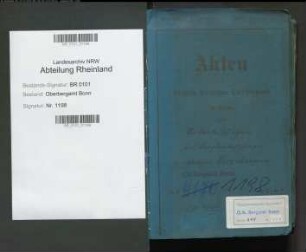 Kirschmann; Walther Friedrich Julius, Bergassessor; Prüfungs- u. Personalakten Band 1 (Ausarbeitungen)