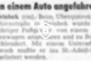 Von einem Auto angefahren