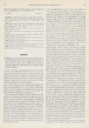 257-259 [Rezension] Ṭoharot, Reinheiten