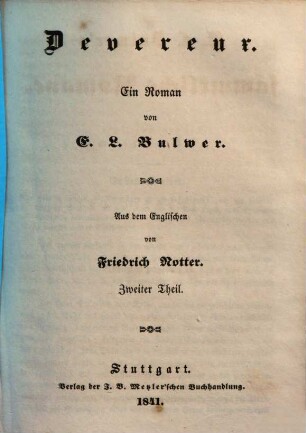 Devereux : Ein Roman, 2