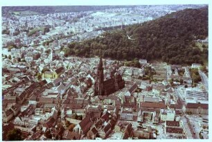 Freiburg: Stadtkern mit Münster, von Westen