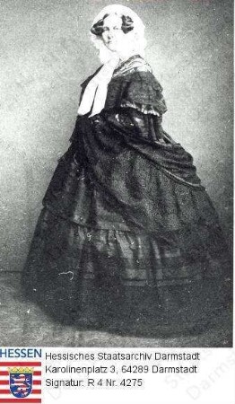 Alexandrine Großherzogin v. Mecklenburg-Schwerin geb. Prinzessin v. Preußen (1803-1892) / Porträt, Ganzfigur, stehend