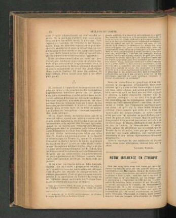 Notre Influence En Èthiopie.
