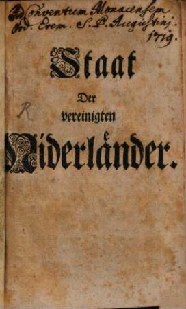 Der Staat der Vereinigten Niederlande
