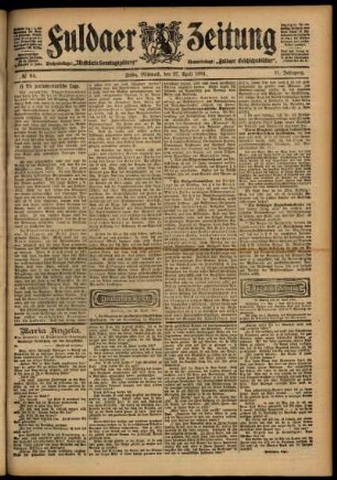 Ausgabe vom Mittwoch, den 27. April 1904.