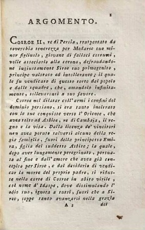 Opere dell'abate Pietro Metastasio poeta cesareo, 2. Siroe