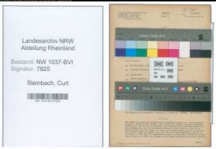 Entnazifizierung Curt Steinbach , geb. 02.03.1891 (Regierungsinspektor)
