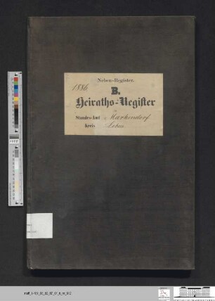 Heiratsregister Markendorf 1886