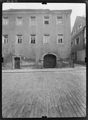 Pirna-Altstadt, Schmiedestraße 48. Wohnhaus (um 1600). Straßenfront