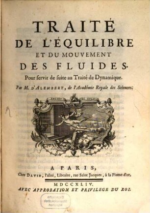 Traité De L'Équilibre Ed Du Mouvement Des Fluides : Pour servir de suite au Traité de Dynamique
