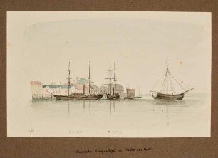 Russische Kriegsschiffe im Hafen von Kiel