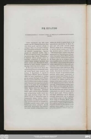 Praefatio In Dissertationem R. P. Francisci Suaresii De Immaculata Conceptione Beatae Mariae Virginis.