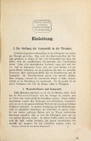 Lehrbuch der schwedischen Heilgymnastik unter Berücksichtigung der Herzkrankheiten