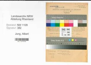 Entnazifizierung Albert Jung , geb. 04.03.1891 (Feuerwehrmann)