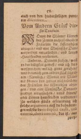 Vom Andern Stück dieses Tractats.
