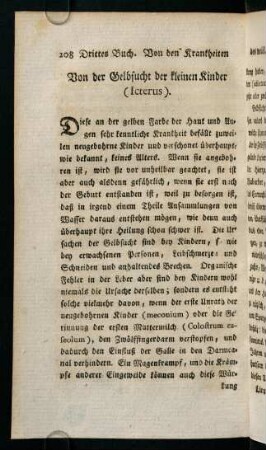 208-211, Von der Gelbsucht der kleinen Kinder (Icterus)