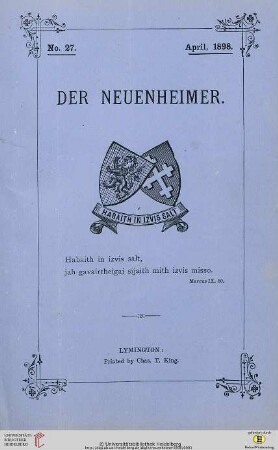 Der Neuenheimer: the magazine of Neuenheim College, Heidelberg, Germany