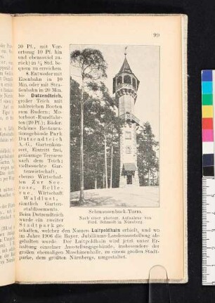 Schmausenbuck-Turm. Nach einer photogr. Aufnahme von Ferd. Schmidt in Nürnberg.