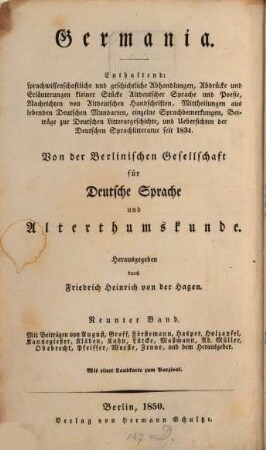 Germania. 9. 1850
