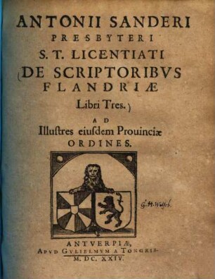 De scriptoribus Flandriae : libri tres