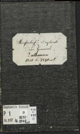 Kirchenbuchduplikat der katholischen Gemeinde Dalhausen, Kreis Höxter (GHT 1831-1840). (Gemeinde: Katholische Gemeinde Dalhausen)