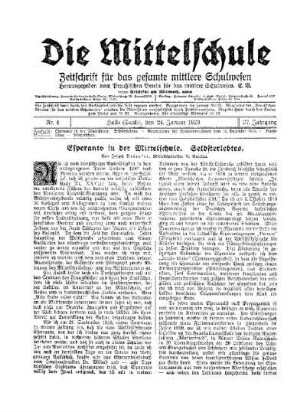Esperanto in der Mittelschule : Selbsterlebtes
