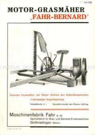Motorisierter Grasmäher