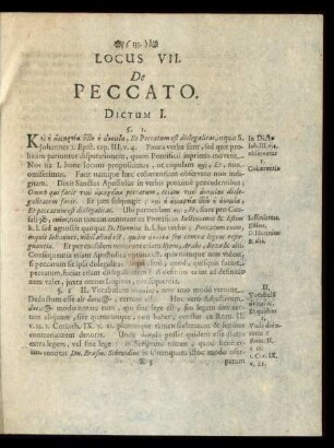 Locus VII. De Peccato