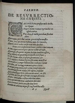 Carmen. De resvrrectione Christi