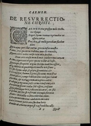 Carmen. De resvrrectione Christi