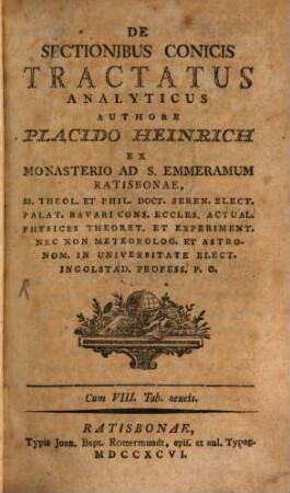 De Sectionibus Conicis Tractatus Analyticus